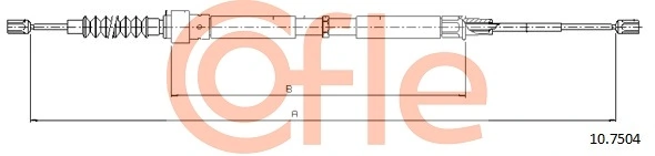 Cable Pull, parking brake 10.7504