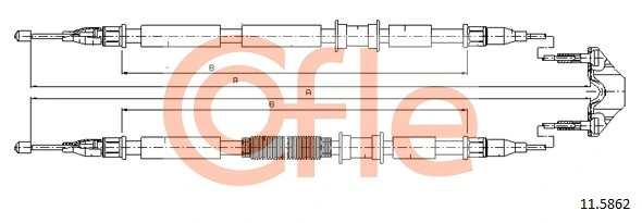 Cable Pull, parking brake 92.11.5862