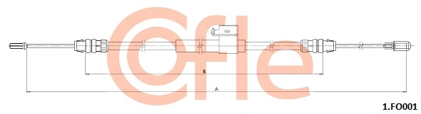 COFLE 1.FO001 Cable Pull, parking brake