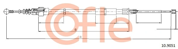 Cable Pull, parking brake 92.10.9051