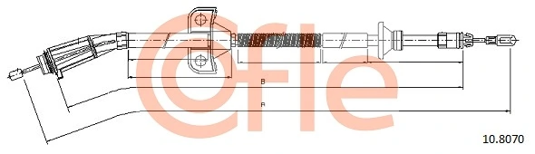 Cable Pull, parking brake 10.8070