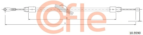 COFLE 10.9590 Cable Pull, parking brake