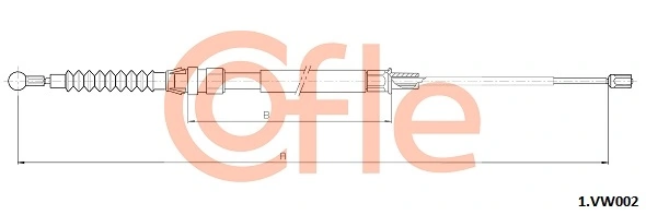 Cable Pull, parking brake 92.1.VK002