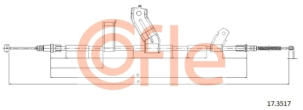 COFLE 17.3517 Cable Pull, parking brake