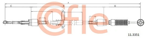 Cable Pull, manual transmission 11.3351
