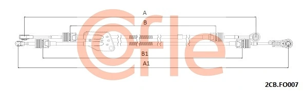 Cable Pull, manual transmission 92.2CB.FO007