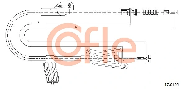 Cable Pull, parking brake 17.0126