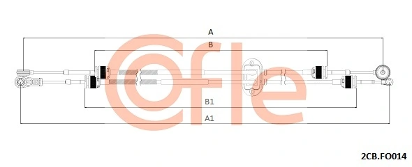 Cable Pull, manual transmission 2CB.FO014
