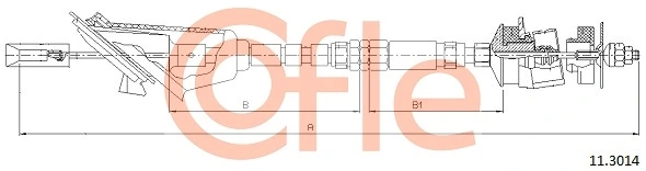 Cable Pull, clutch control 11.3014