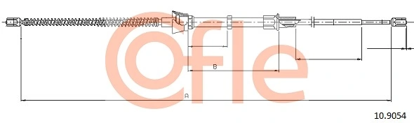 Cable Pull, parking brake 92.10.9054