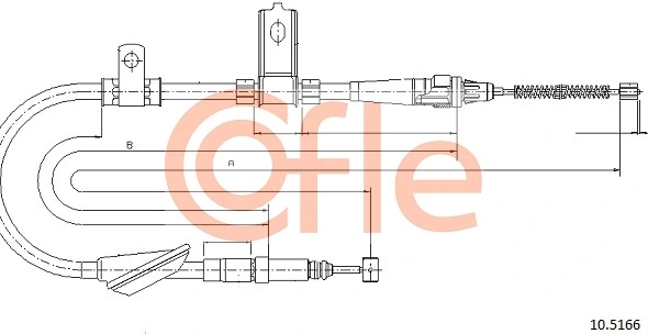 COFLE 10.5166 Cable Pull, parking brake