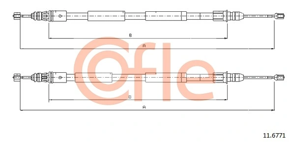 Cable Pull, parking brake 11.6771