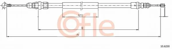 Cable Pull, parking brake 10.6230