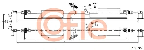 Cable Pull, parking brake 10.5368