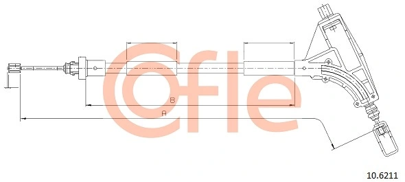 Cable Pull, parking brake 10.6211