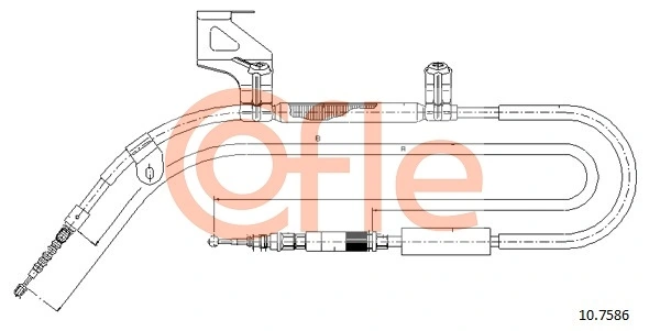 Cable Pull, parking brake 10.7586
