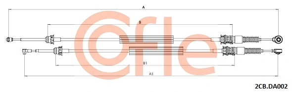Cable Pull, manual transmission 2CB.DA002