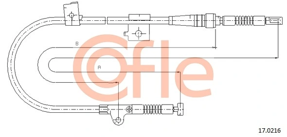 COFLE 17.0216 Cable Pull, parking brake