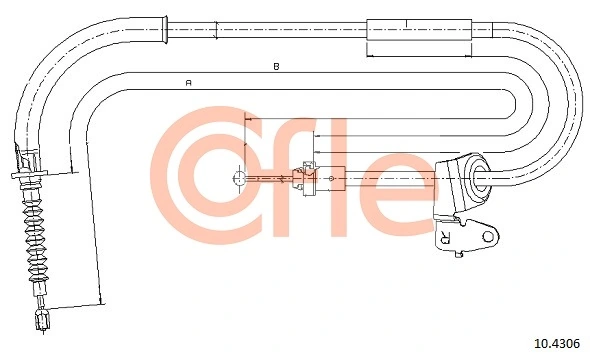 Cable Pull, parking brake 92.10.4306
