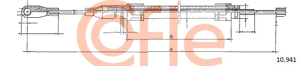 COFLE 10.941 Cable Pull, parking brake