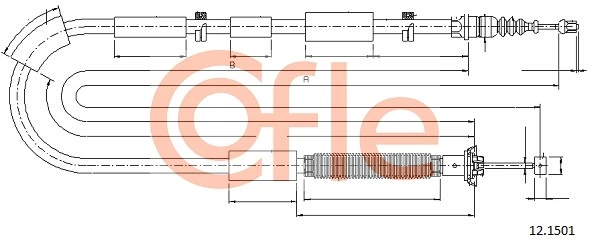 Cable Pull, parking brake 12.1501