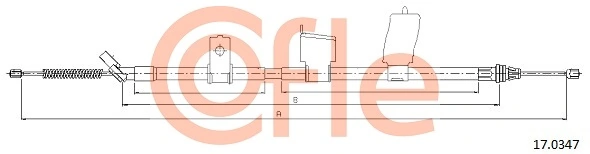 COFLE 17.0347 Cable Pull, parking brake
