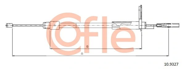 Cable Pull, parking brake 10.9327