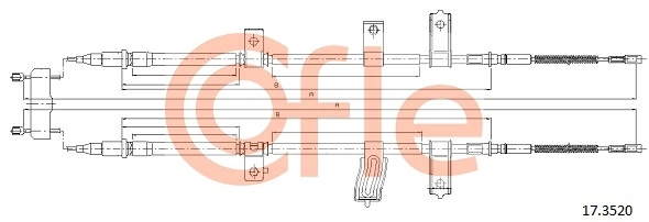 Cable Pull, parking brake 17.3520