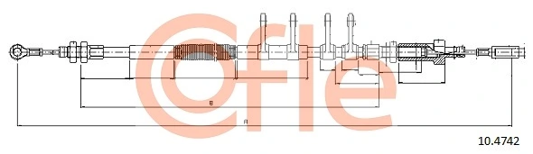 Cable Pull, parking brake 92.10.4742