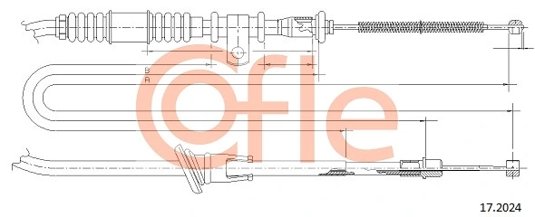 Cable Pull, parking brake 17.2024