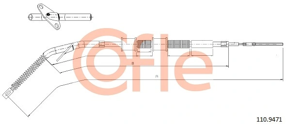 Cable Pull, parking brake 92.10.9471