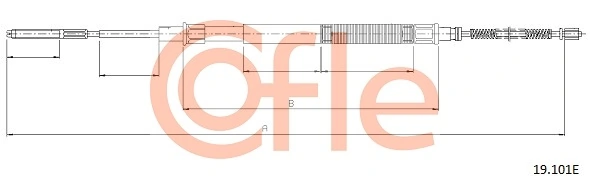 COFLE 19.101E Cable Pull, parking brake
