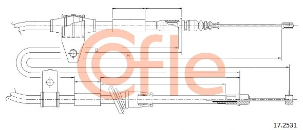 COFLE 17.2531 Cable Pull, parking brake