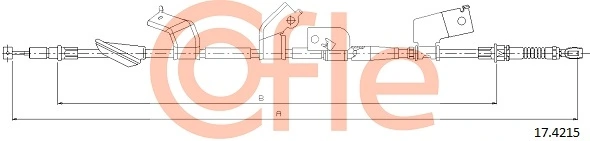 Cable Pull, parking brake 17.4215