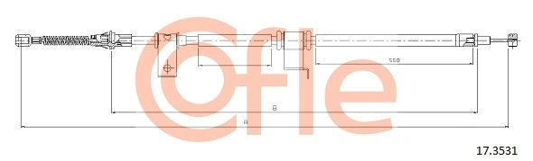 Cable Pull, parking brake 17.3531