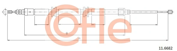 Cable Pull, parking brake 92.11.6682