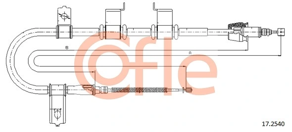 Cable Pull, parking brake 92.17.2540