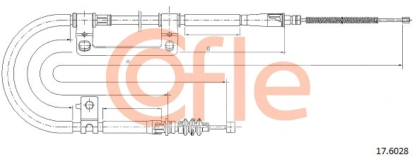 COFLE 17.6028 Cable Pull, parking brake