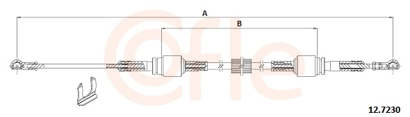 Cable Pull, manual transmission 12.7230
