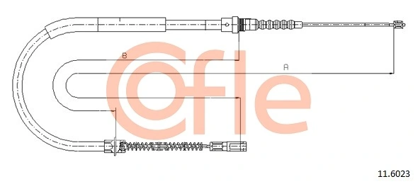 COFLE 11.6023 Cable Pull, parking brake
