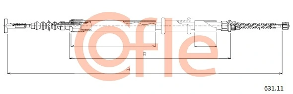 COFLE 631.11 Cable Pull, parking brake