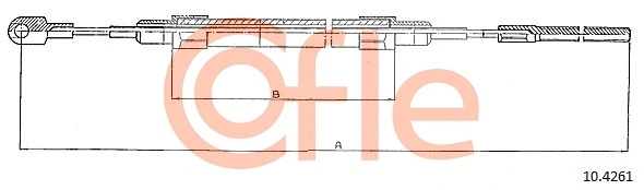 COFLE 10.4261 Cable Pull, parking brake