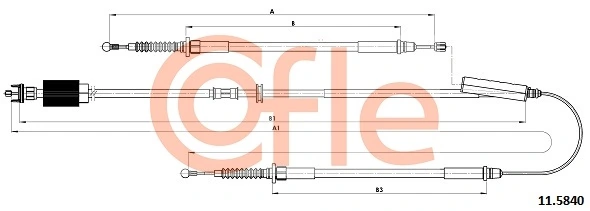 Cable Pull, parking brake 11.5840