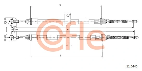 COFLE 11.5445 Cable Pull, parking brake