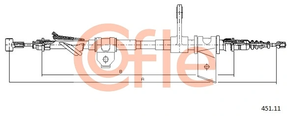 COFLE 451.11 Cable Pull, parking brake