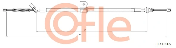 Cable Pull, parking brake 17.0316