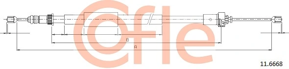 Cable Pull, parking brake 92.11.6668