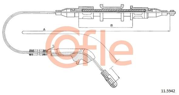 COFLE 11.5942 Cable Pull, parking brake