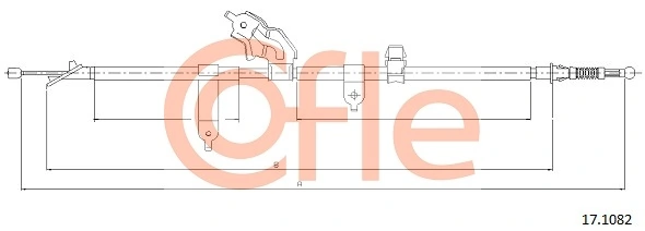 Cable Pull, parking brake 17.1082