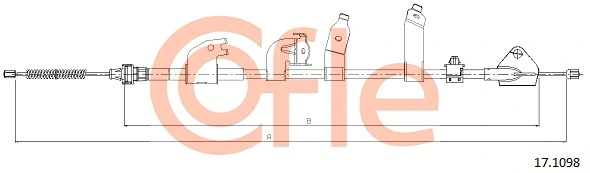 Cable Pull, parking brake 92.17.1098